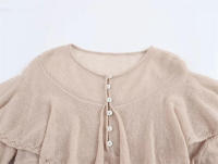 OUWU- Tops De Punto En Capas Para Mujer, Cuello Redondo, Manga Larga, Botonadura Sencilla, Dobladillo Suelto, Primavera Y Verano, Nuevos Tops Casuales Y Elegantes - details 3