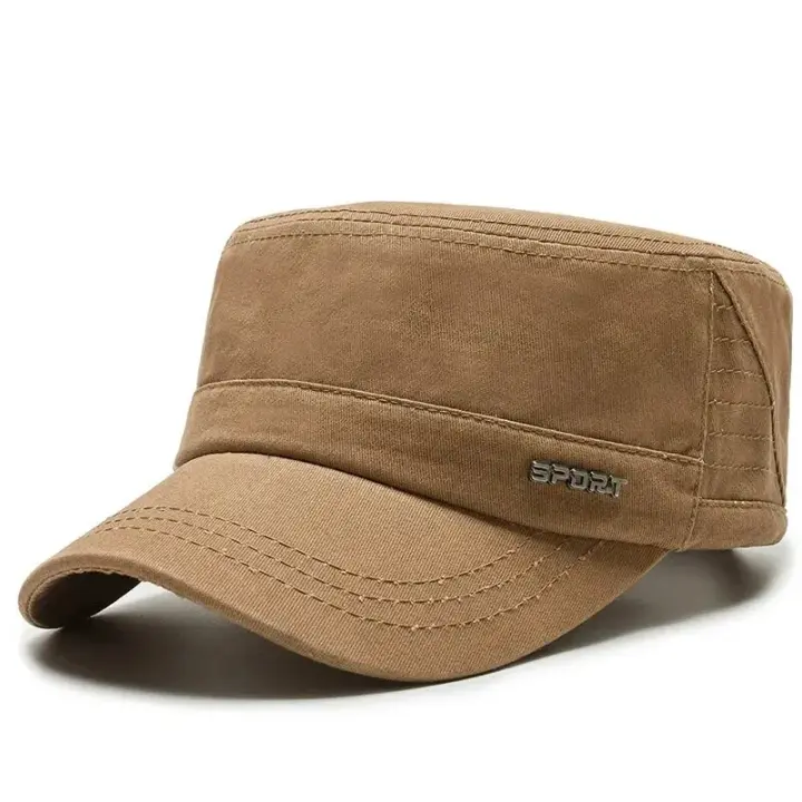 Sombrero militar plano para hombre, Simple y versátil, sombrero de mediana edad, primavera y otoño, lengua de pato, moda informal, nuevo estilo - 1