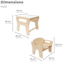 Muebles de moda para la habitación de los niños: mesa con sillas para niños - Juego de asientos de escritorio - details 1
