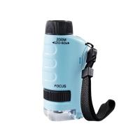 Microscopio de bolsillo Kit de juguetes científicos para niños 60-120x Mini microscopio de mano educativo con luces LED Juguetes para niños al aire libre - details 2