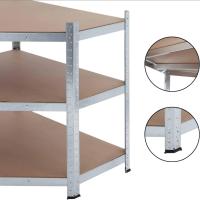 Estantería Esquinera Modular Gris 5 Baldas Ajustables 180x90x40x70,5cm 875Kg - details 2