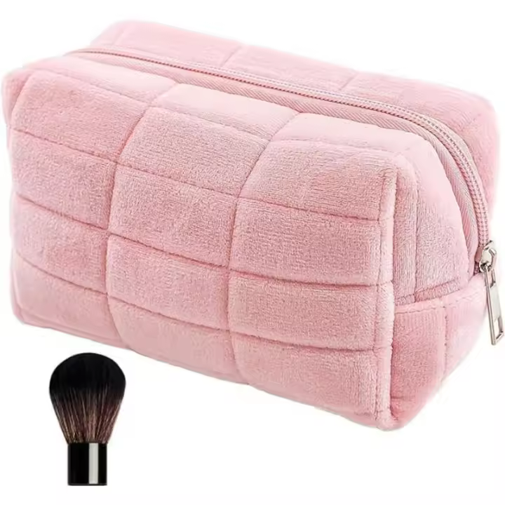 Scttomon Bolsa de Cosméticos de Viaje Neceser de Algodón Multifuncional de Gran Capacidad para Maquillaje - 1