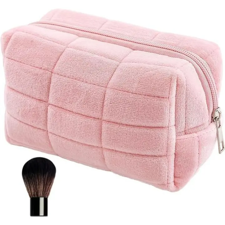 Scttomon Bolsa de Cosméticos de Viaje Neceser de Algodón Multifuncional de Gran Capacidad para Maquillaje - 1
