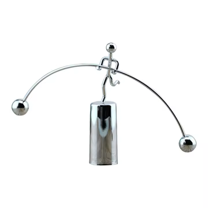 Adorno alto de una sola pierna para equilibrio de personas, decoración de hierro para escritorio - 1