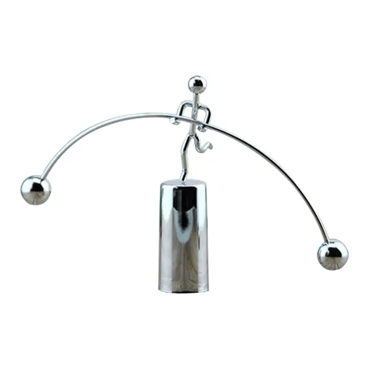Adorno alto de una sola pierna para equilibrio de personas, decoración de hierro para escritorio - 1