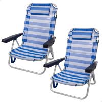 Pack de 2 sillas Plegables multiposición para Playa, jardín, terraza o Camping, 5 Posiciones Diferentes, Medidas 48x46x84 cm, Altura 21 cm, Reforzadas, Incluye asa de Transporte (85479) - details 21