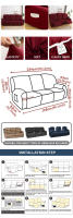 Funda Elástica Clásica para Sofá Reclinable de 3 Plazas, Juego de 8 Piezas, Color Sólido y Lavable a Máquina - details 0