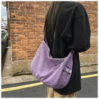 Japonés Denim Lavado Lienzo Bolso Bandolera Retro Perezoso Estilo Literario Hombro Gran Capacidad Señoras Bolso - details 13