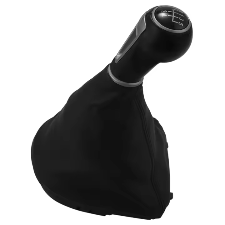 Perilla de palanca de cambios de cuero para coche, cubierta de bota antipolvo, marco de 5 velocidades, para Seat Leon II/Toledo III Altea XL - 1