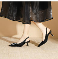 Nuevos tacones altos con correa y hebilla cuadrada de diamantes brillantes para fiesta - details 14