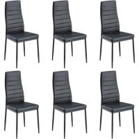 Sillas de Comedor Modernas, Asiento Grueso Acolchado, Respaldo Juego Sillas de Cocina (Negro) - details 0