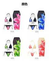 Nuevo estilo sexy traje de baño de tres piezas Charm Lily edición impresa personalizada - details 1