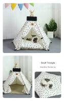 Carpa Para Mascotas Tepee Para Gatos Y Perros Casa De Perro Portátil Desmontable Lavable Con Almohada Y Tablero Para Pupusas Casa Para Gatos - details 12