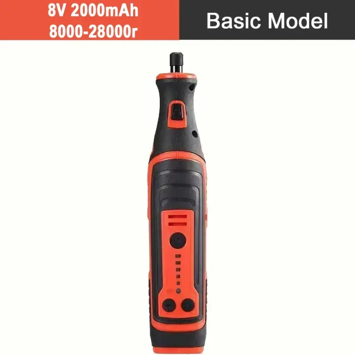 Mini amoladora eléctrica inalámbrica, 8000-28000r, bolígrafo grabador, juego de rectificadora de grabado, pulidora, Kit de taladro eléctrico - 1