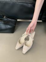 Hada francesa viento punta cabeza bolsa cabeza media zapatillas mujer usando nuevo tacón delgado arrugado zapatillas geniales - details 26