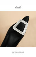 Zapatos de novia franceses de tacón bajo y poco profundos de nuevo estilo para mujer - details 4