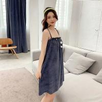 Toalla de baño absorbente para mujer, toalla de playa de microfibra suave, manta de Sauna, toalla de ducha, tirantes, vestido de noche - details 9