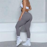 Leggings con espalda en V para mujer, leggings deportivos sin costuras para mujer, pantalones de yoga sólidos elásticos de cintura alta para fitness y jogging - details 17