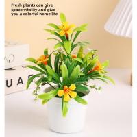 Plantas artificiales en maceta Multicolor Morning Glory, simulación Natural de plástico, accesorios para fotos en maceta, bonsái de imitación elegante - details 11