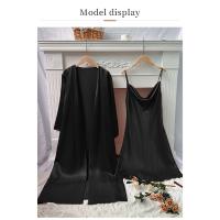 Pijamas Para Mujer, Ropa De Dormir De Seda De Imitación Simple, Camisón Fino, Falda Con Tirantes De Seda De Hielo, Camisón, Conjunto De Dos Piezas - details 7