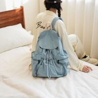 Linda mochila con cordón de estilo coreano, gran capacidad, diseño de nicho, bolsa de nailon suave y ligera, bolsa plegable para libros, bolso de hombro para exteriores - details 18