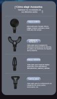 Pistola de Masajes Portátil con 4 Cabezales para Relajación y Recuperación - details 14