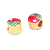 Pulseras de Brass Dorado Mate 4PCS Grande Agujero Abalorios para Hacer Joyas DIY - details 133
