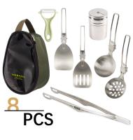 Juego de utensilios de cocina plegables para exteriores, utensilios de cocina para Picnic, Camping, con bolsa - details 5