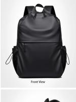 Mochila de ordenador impermeable con cremallera, mochila de viaje Simple, gran capacidad, moda - details 10
