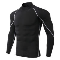 Camiseta Deportiva Para Hombre Secado Rápido Camiseta De Correr Con Manga Larga Compresión Para Gimnasio Fitness Rashguard - details 1