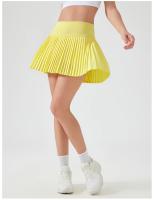 Nuevas faldas pantalón de tenis deportivas para mujer, medias de cintura alta, pantalones cortos de tenis para Yoga, faldas con bolsillos, minifaldas plisadas sólidas antiagotamiento - details 16