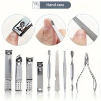 Juego de cortaúñas de acero inoxidable para el hogar, cortaúñas con caja recortadora, herramientas de manicura y pedicura, 26 piezas - details 2