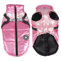 Chaqueta cálida de invierno con arnés para perros pequeños y medianos, abrigo de algodón grueso impermeable para mascotas, ropa para Chihuahua, Bulldog francés - details 10