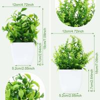 1/4 UDS bonsái Artificial árboles verdes plantas de hierba ETA flores falsas decoración del jardín del hogar fiesta de boda - details 0