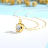 Collar de moissanita de oro de 18K auténtico AU750 para mujer, joyería fina, regalo de boda, 1 quilate - details 0