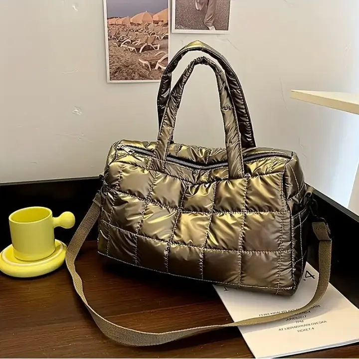 Bolso de Mano Casual para Mujer, Bolso Bandolera con Bordado Espacial, Brillante y Moderno, para Otoño e Invierno - 1