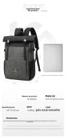 Mochila de viaje y ocio, mochila para estudiantes universitarios, bolsa de viaje expandible, computadora de gran capacidad, mochila para hombres. - details 2