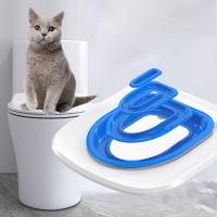 Asiento de entrenamiento de inodoro para gatos, asiento de plástico Universal ligero, extraíble, tipo abierto, accesorios para mascotas, estera para caja de arena para gatos - details 4