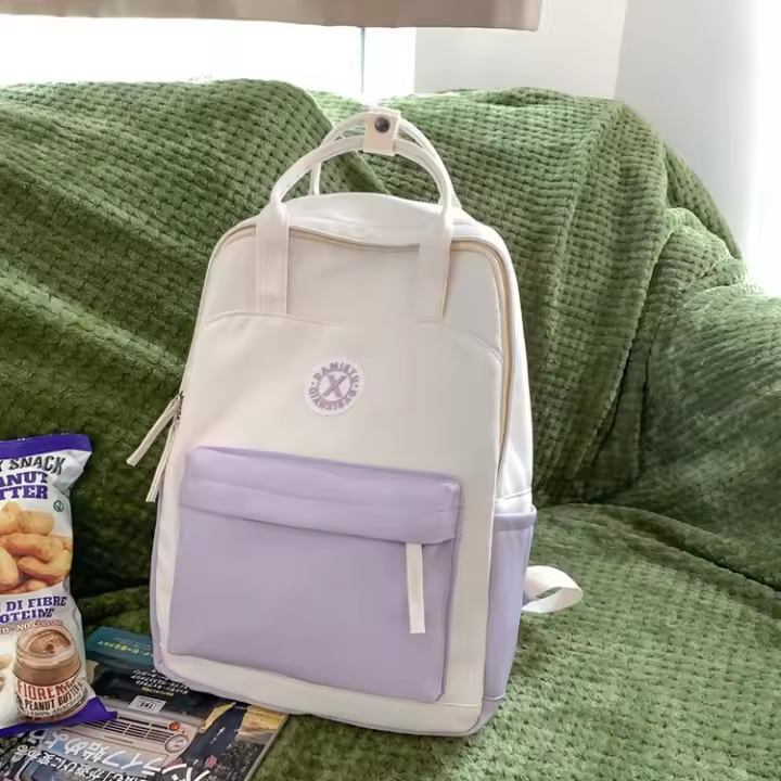 Mochila, portátil, estudiante universitaria, universidad, bolso escolar, estilo coreano, versátil, niña, viaje, linda - 1
