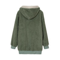 Chaqueta de lana cálida y holgada para mujer, talla grande, nueva, con capucha - details 20