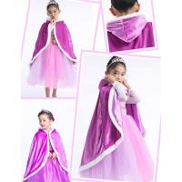 Capa de disfraz de princesa para niña, accesorios de fiesta, Blancanieves, Elsa, Anna, Rapunzel, Aurora, lentejuelas, Halloween - details 1