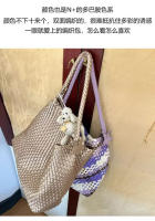Diseño de nicho bolsa tejida a mano bolsa de mano de gran capacidad casual viento perezoso solo hombro axilas bolsa de cubo - details 4