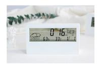 Termómetro led, termómetro, termómetro electrónico multifuncional, estación meteorológica doméstica, con despertador, pantalla Meteorológica creativa, modelo transparente - details 0