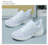 Zapatillas de deporte de moda de las mujeres ahuecadas hacia afuera ultra ligeras grandes de malla transpirable zapatos casuales de los zapatos de las mujeres - details 30