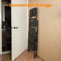 Escaleras Plegables de 3 Escalones, Capacidad de 272KG con Pedales Antideslizantes Anchos, Taburete Escaleras de Mano de Acero, Manubrio de Esponja, Uso en Interiores y Exteriores, Negro - details 12
