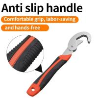Llave extractora de tornillos de acero con alto contenido de carbono, llave automática rápida antideslizante multifuncional, llave de tubo ajustable duradera - details 9