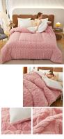 Manta de Invierno Super Grosora y Cálida para Cama con Peso de Cachemira Artificial Suave y Cómoda Calidez de Cojín de Cuero de Lamb - details 17