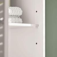 Armario para baño Alto Mueble Columna de Baño Estanterías de Baño con 2 Puertas y 1 Cajón Blanco - details 5