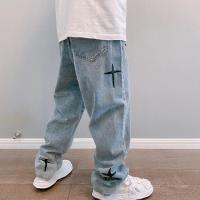 Pantalones Vaqueros Estampados para Hombre Ropa Nueva, Pantalones Vaqueros Holgados de Pierna Ancha, Moda Coreana, Drapados, Rectos, Informales, Sueltos - details 12