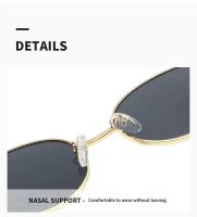 2025 Nuevas gafas de sol clásicas de moda para hombres y mujeres con montura ovalada para conducir al aire libre, viajes, fiesta en la playa - details 3